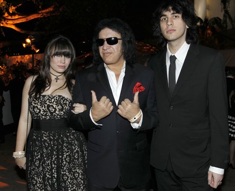 Gene Simmons with children Sophie and Nick Simmons