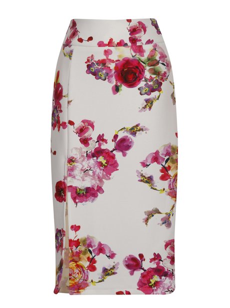 Paper Dolls White Floral Print Skirt £38 - Dress For Your Shape ...