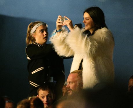 Cara Delevingne and Kendall Jenner at Glastonbury