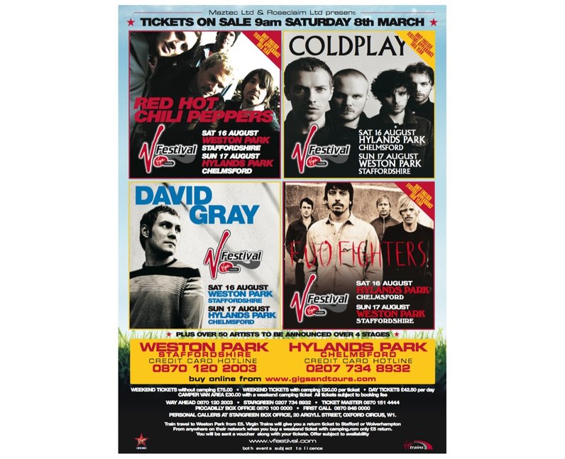 V Festival Posters Through The Years