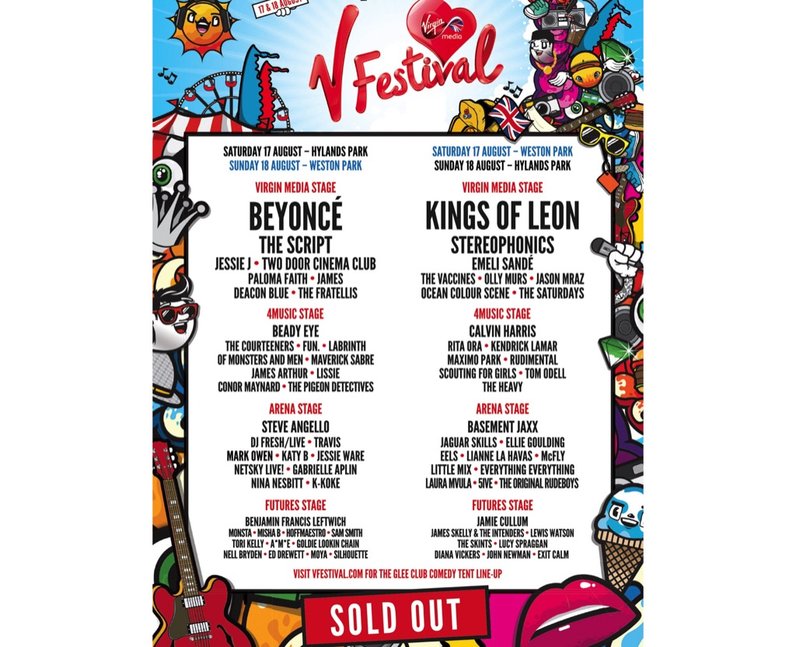 V Festival Posters Through The Years