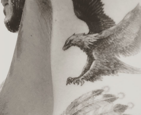 David Beckham's bird tattoo