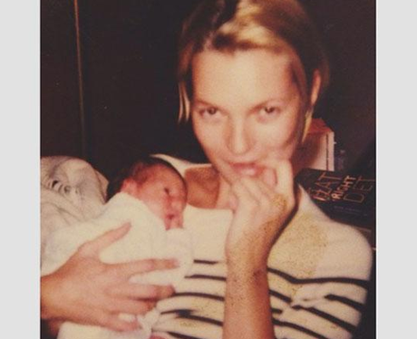 Kate moss with a baby