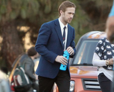 Ryan Gosling on set La La Land