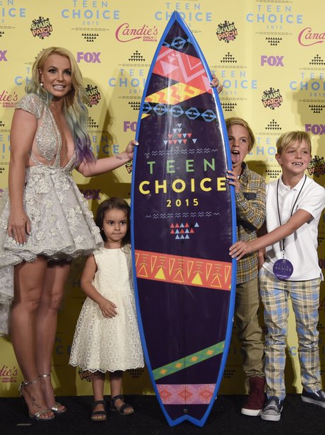 Britney Spears and her children at the Teen Choice