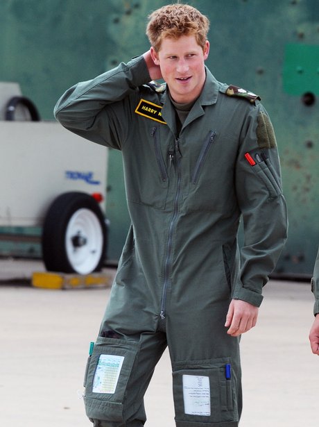 Prince Harry attending a photocall during his military helicopter training course