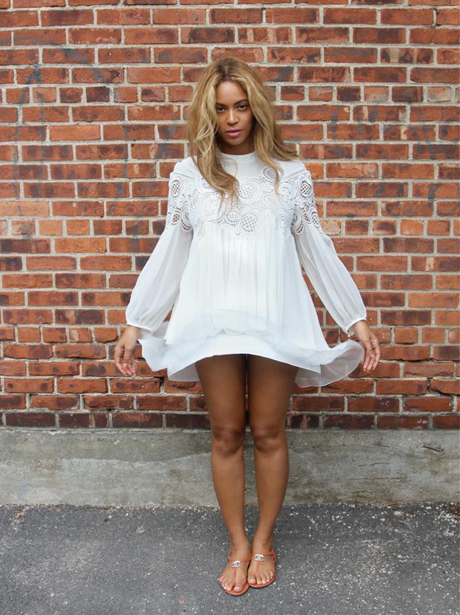 beyonce white gown