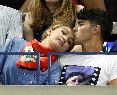 Gigi Hadid and Joe Jonas date at the 2015 US Open