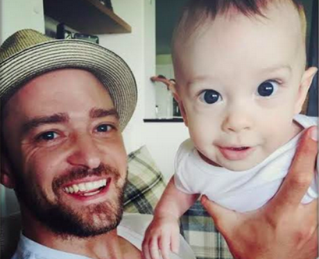 Justin Timberlake and baby Silas