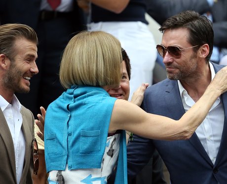 David Beckham, Anna Wintour and Hugh Jackman