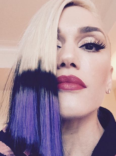 Gwen Stefani's colourful haircut