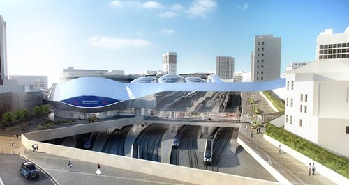 Birmingham's New Street's new exterior.