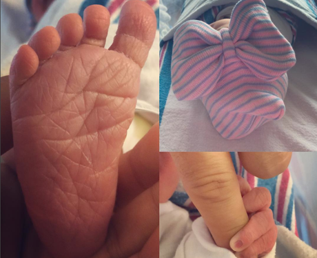 Katherine Jenkin's daughter's foot