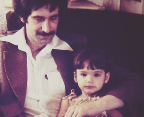 Kelly Brook and her dad