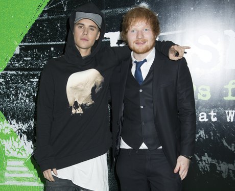 Justin Bieber and Ed Sheeran
