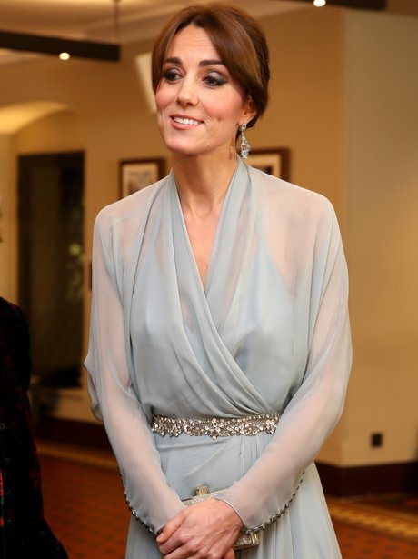 Kate Middleton in a blue dress