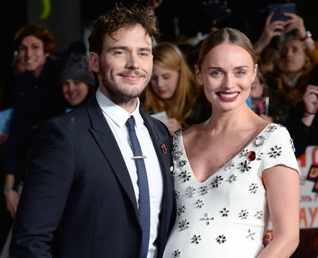 Laura Haddock and Sam Claflin Hunger Games Premier