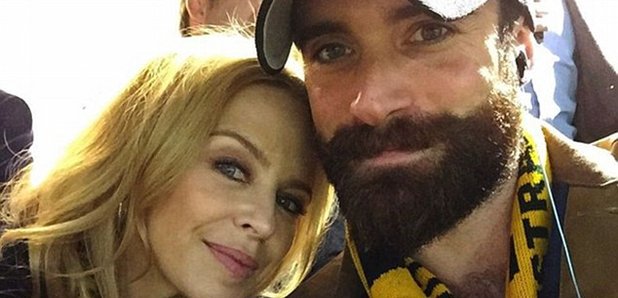 Kylie Minogue and Joshua Sasse