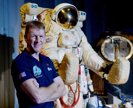 Tim Peake and an astronaut suit 