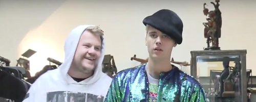 James Corden Leaves The Grammys With Justin Bieber In