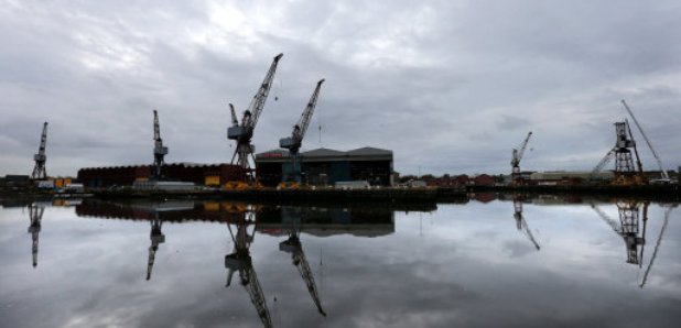 View from clyde of shipyards