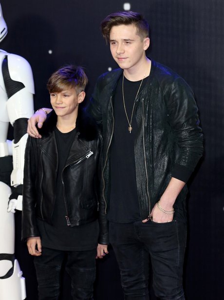 Brooklyn Beckham and Romeo Beckham show some brotherly love at the ...