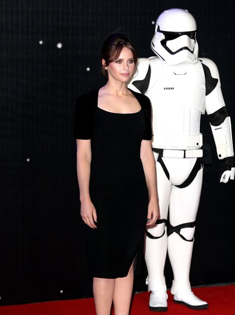 Felicity Jones attends European Star Wars Premiere