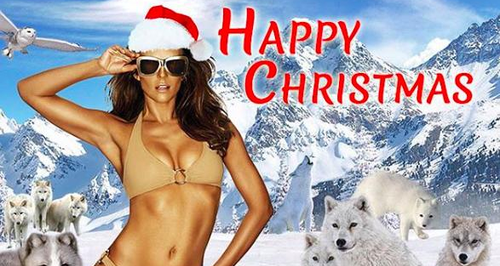 Liz Hurley Christmas Card