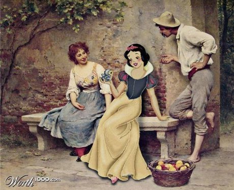 Snow White - Cartoon Characters Reimagined In Famous Paintings - Heart