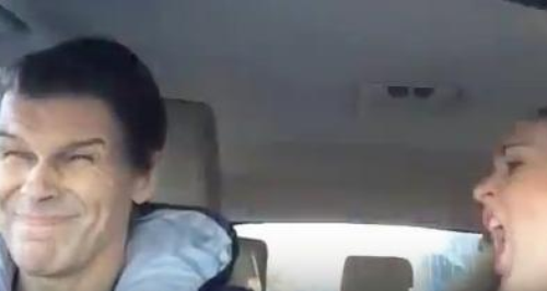 Adele and Robin Galloway in the Car