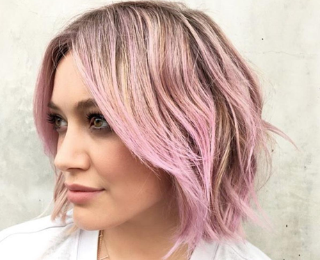 hilary duff pink hair instagram