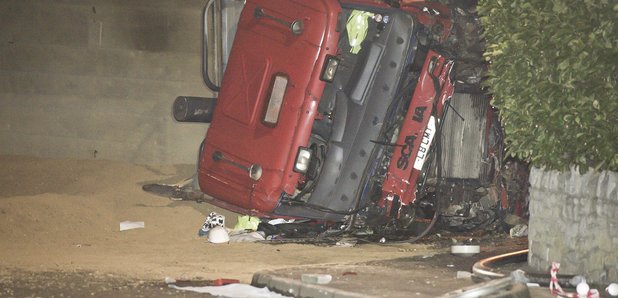 Van hit by tipper truck in Bath
