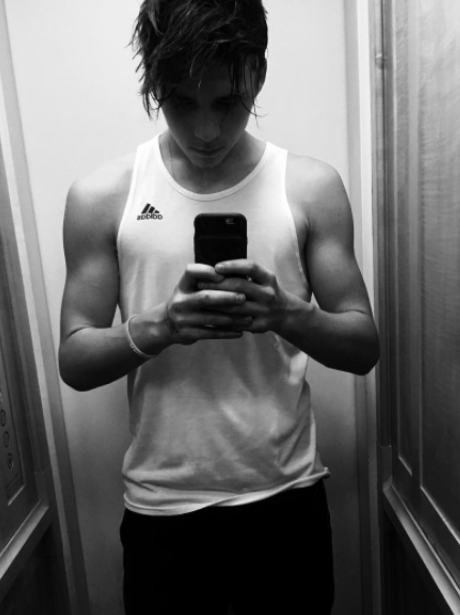 Brooklyn Beckham in the gym