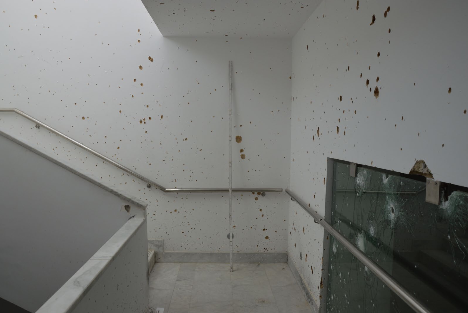 The Walls Sprayed With Bullets