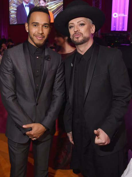 Lewis Hamilton and Boy George AIDS Foundation's Oscar Viewing Party