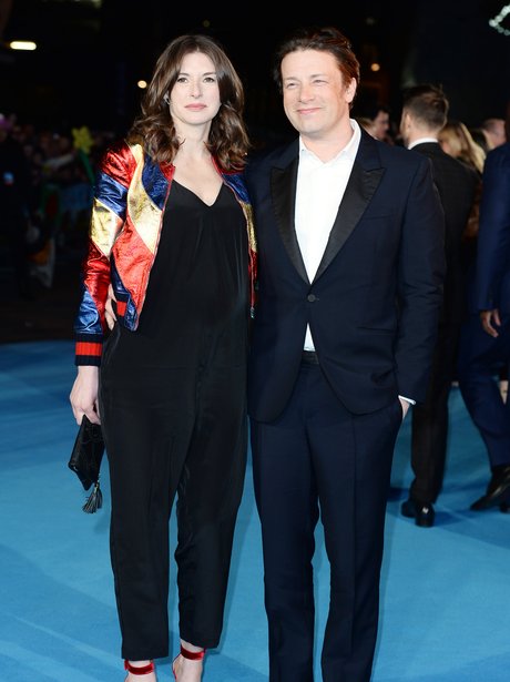 Jamie Oliver and Jools pregnant at Eddie The Eagle premiere