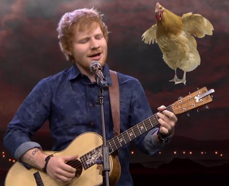 Ed Sheeran and chicken