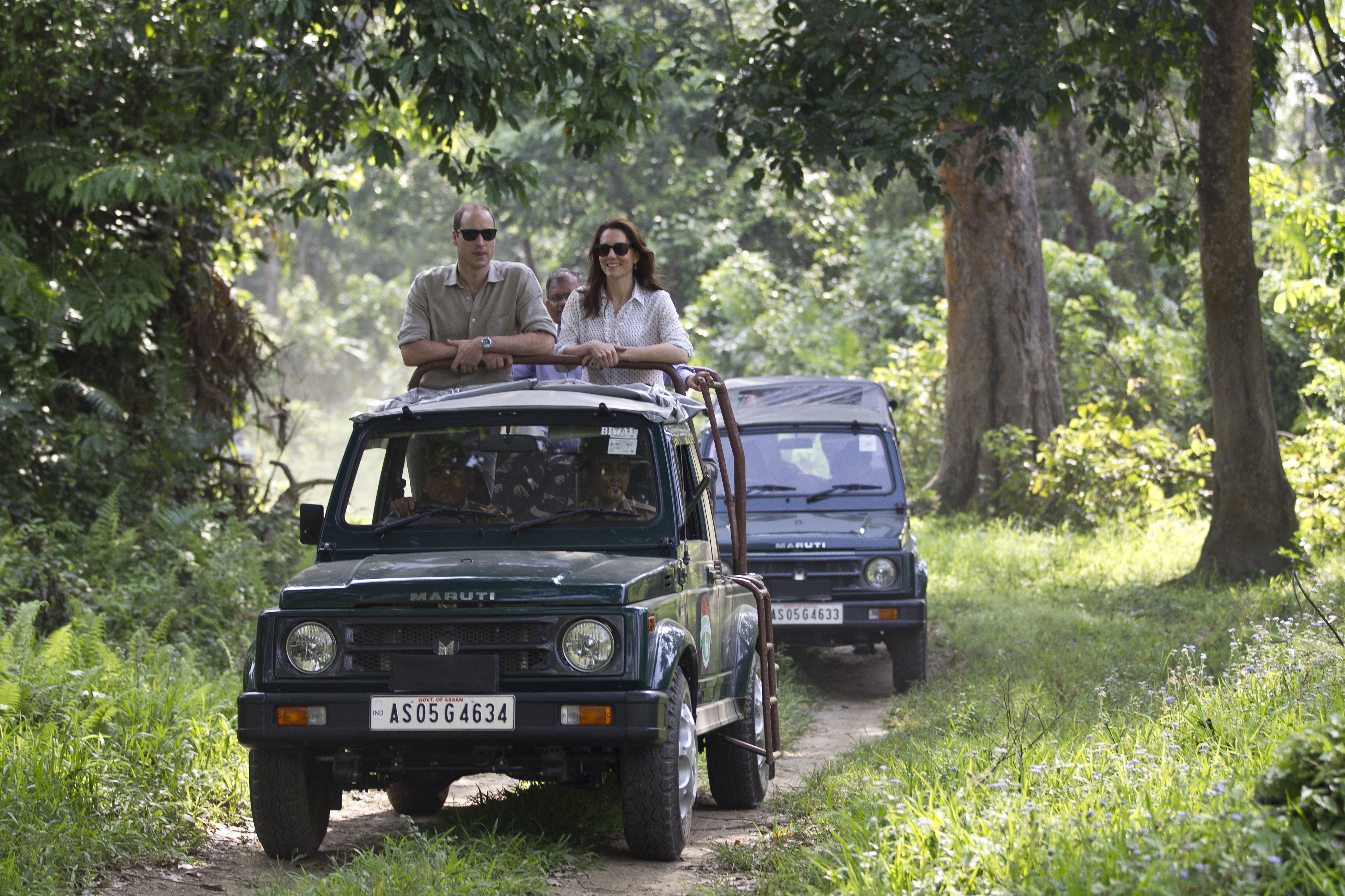 Duke and Duchess of Cambridge on safari India