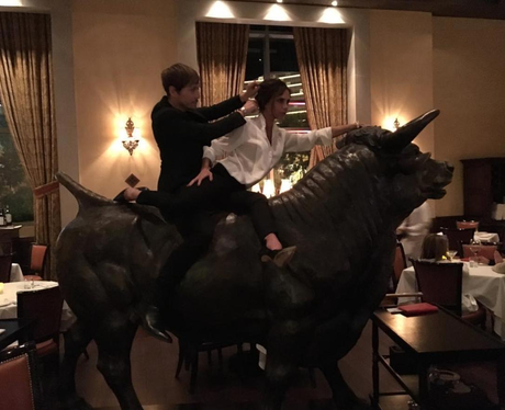 Victoria Beckham ride horse in Las Vegas