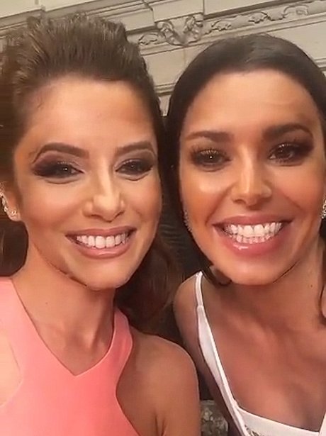 Eva Longoria and Cheryl Cole swap faces