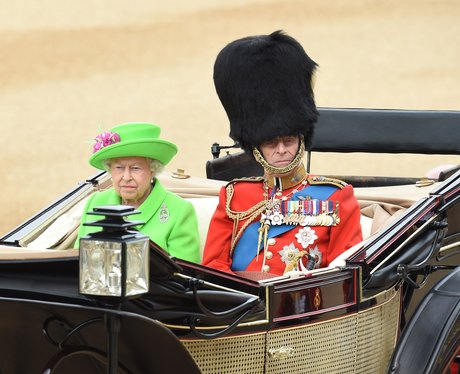 The Queen and Prince Philip arrive to inspect the troops at the ...