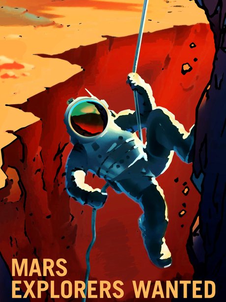 Mars Explorers Wanted Posters