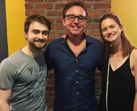 Daniel Radcliffe, Bonnie Wright and Chris Columbus