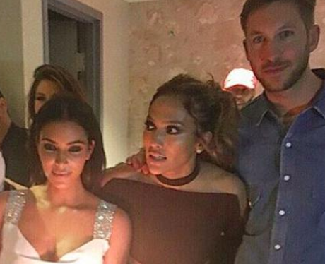 kim kardashian and calvin harris party, jennifer l