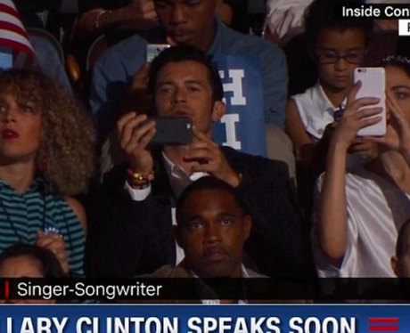 Orlando Bloom, Katy Perry, performs, Democratic Na