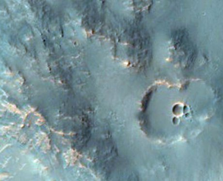 A crater on Mars