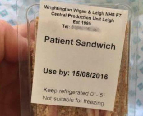 NHS Sandwich Hospital Lunch