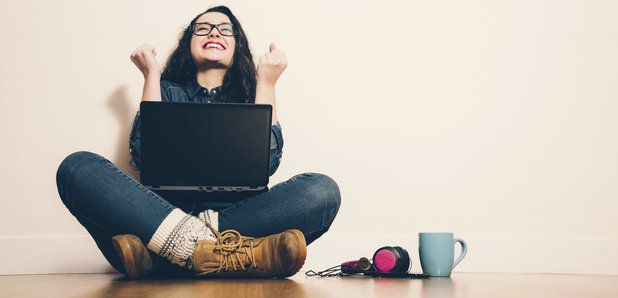 Online Winner, Girl With Laptop, Student