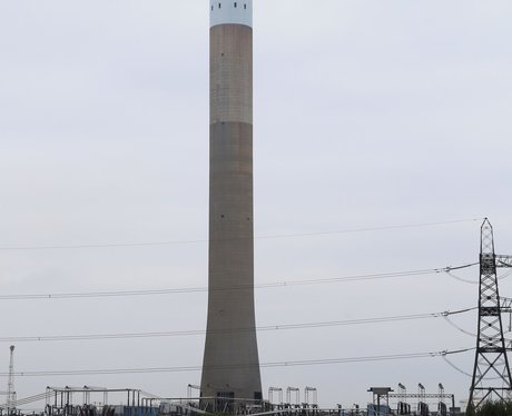 Grain Power Station Chimney Demolition