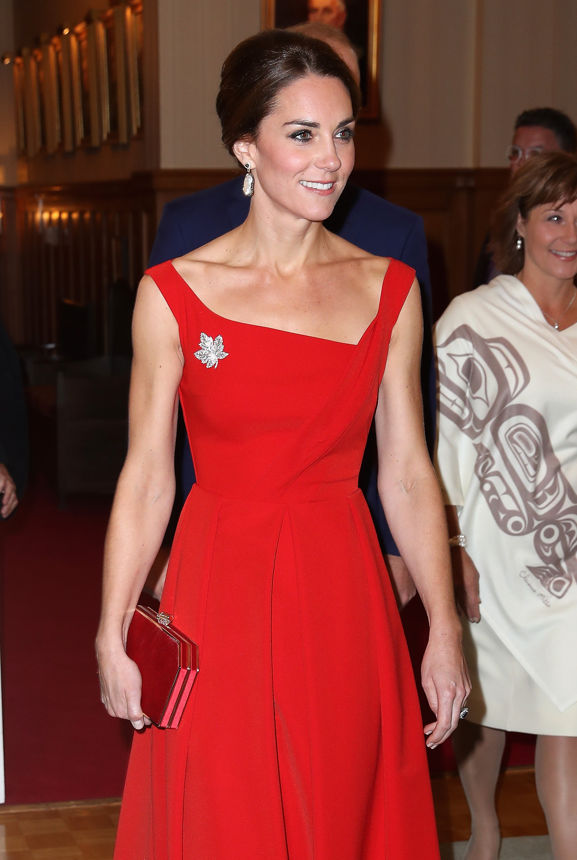 Catherine Middleton in a red dress